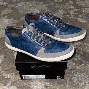 Kenneth Cole Men's Blue Leather & Gray Suede Shoes